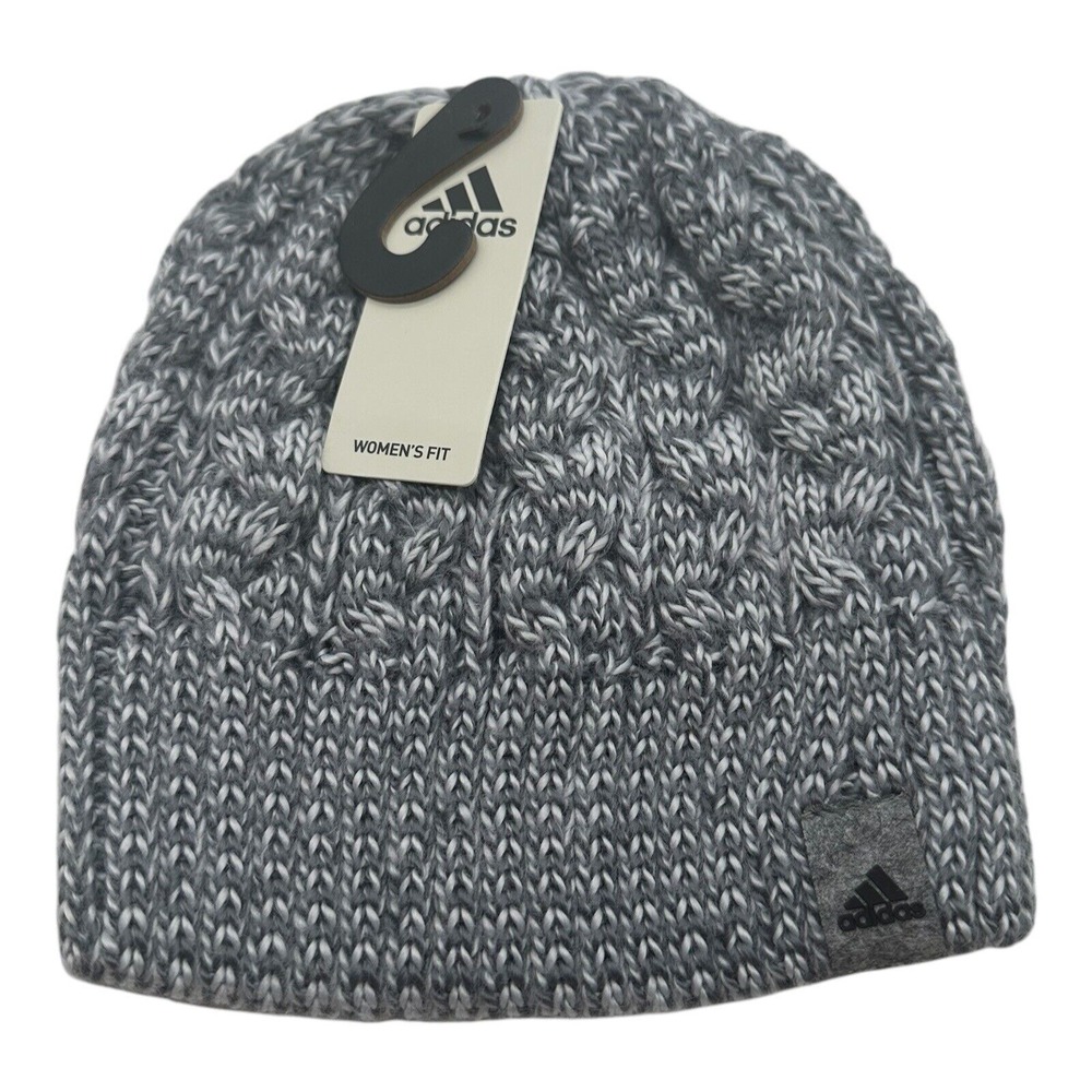 Adidas Women's Whittier 3 Beanie Hat Cap OSFM Knit Winter Onix Grey